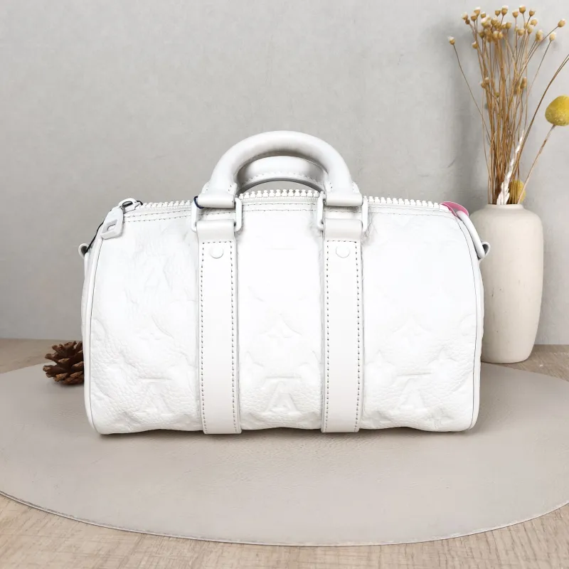 Louis Vuitton Crossbody Bag Keepall 25 White Calfskin Medium 25 × 11 × 15 cm — cover view 5 of 5