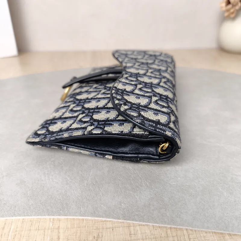 DIOR Crossbody Bag woc Blue Canvas Small 19 × 3 × 11.5 cm — detail view 10 of 10