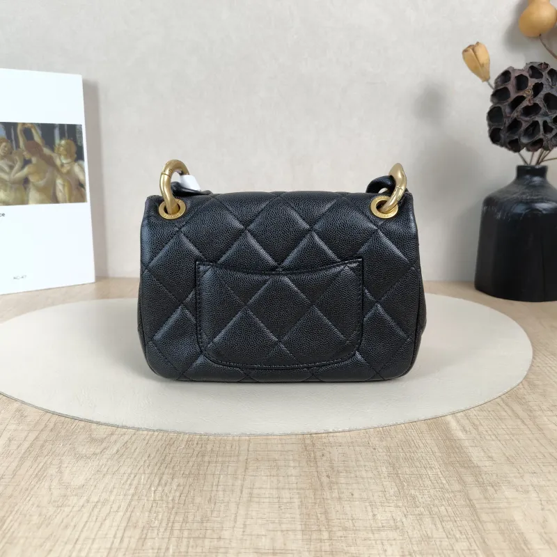 Chanel Shoulder Bag24p Shoulder Bag Black Grained Calfskinmini19 × 5.5 × 14 cm — cover view 2 of 5