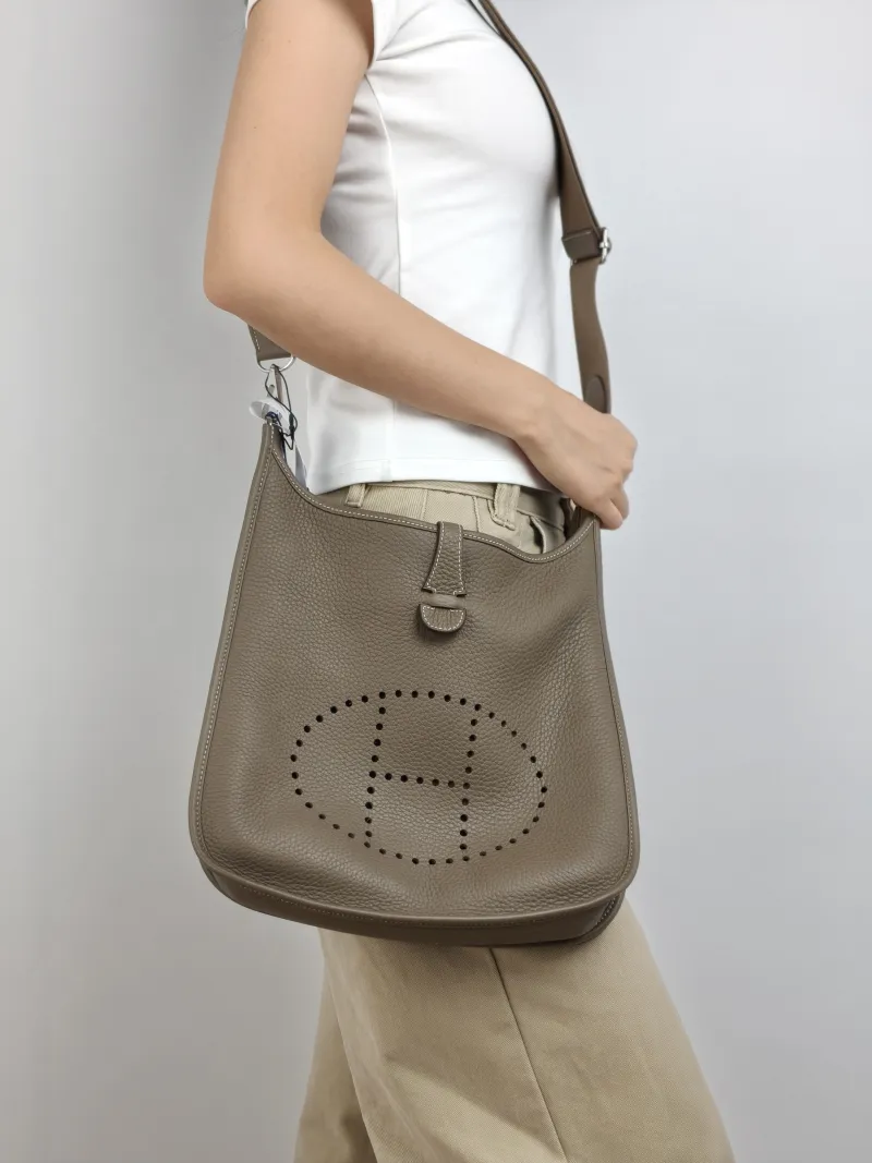 Hermès Crossbody Bag Evelyne 29 29 Taurillon Clemence TC Calfskin Small 29 × 8 × 30 cm W — on-model view 2 of 2