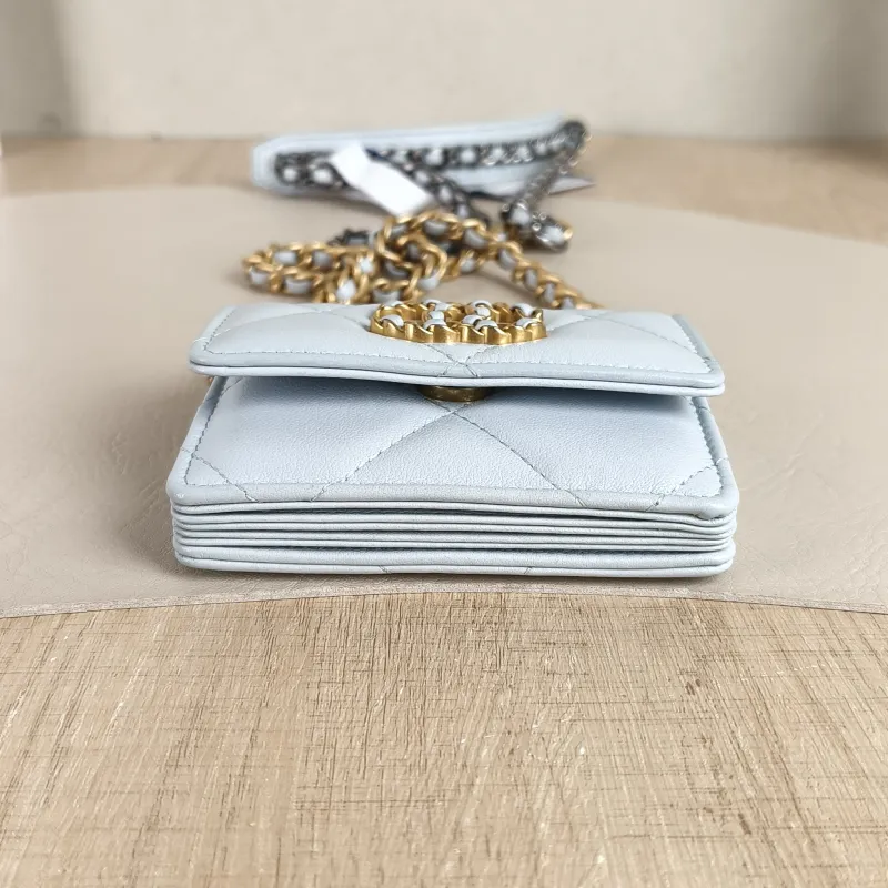 Chanel Crossbody Bag 19bag Mini Crossbody Bag Blue Lambskin Mini 10.5 × 2 × 8 cm 31 — cover view 5 of 5
