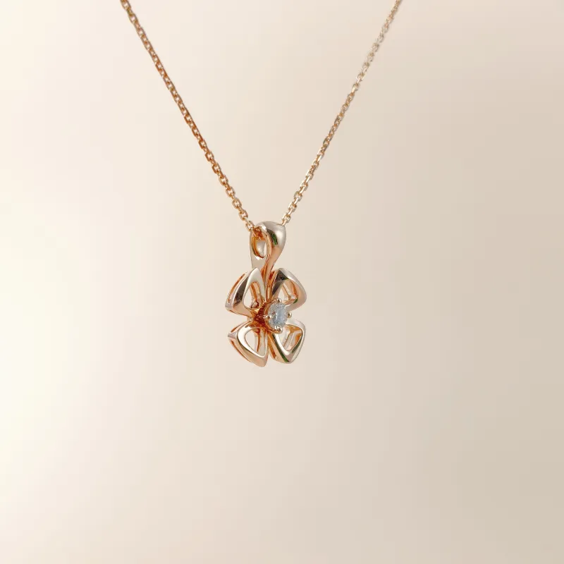 Bvlgari Necklace Fiorever Rose Gold Diamond18KR ose Gold One Size 44cm — cover view 2 of 12