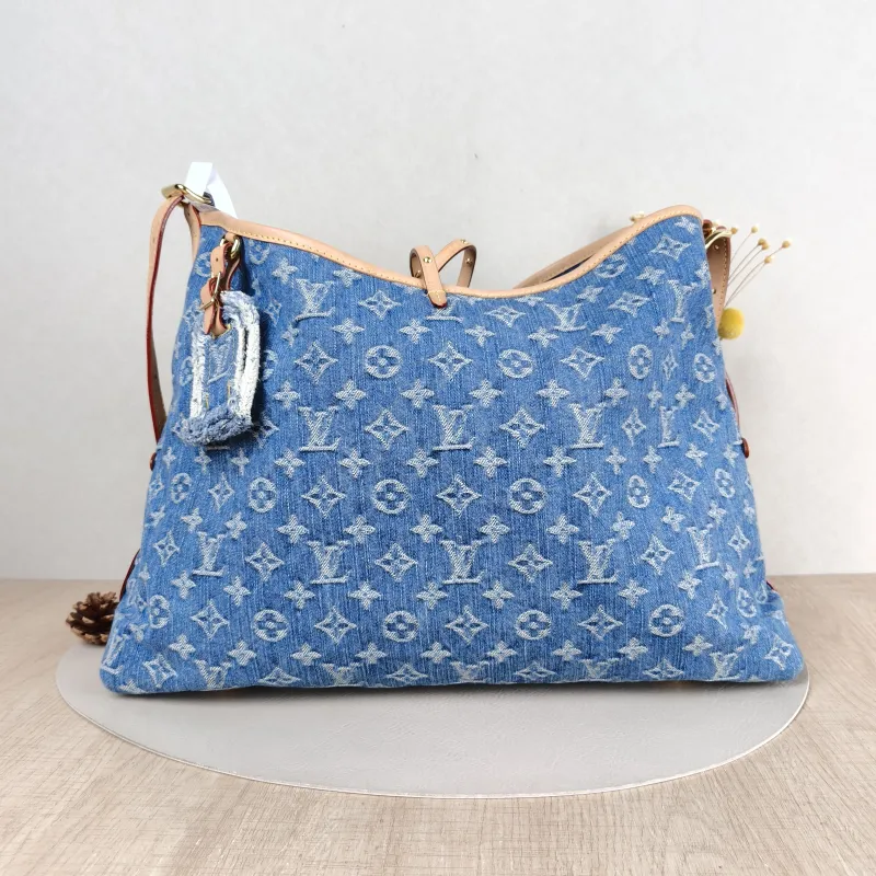 Louis Vuitton Crossbody Bag Carryall Blue Medium 39 × 15 × 30 cm