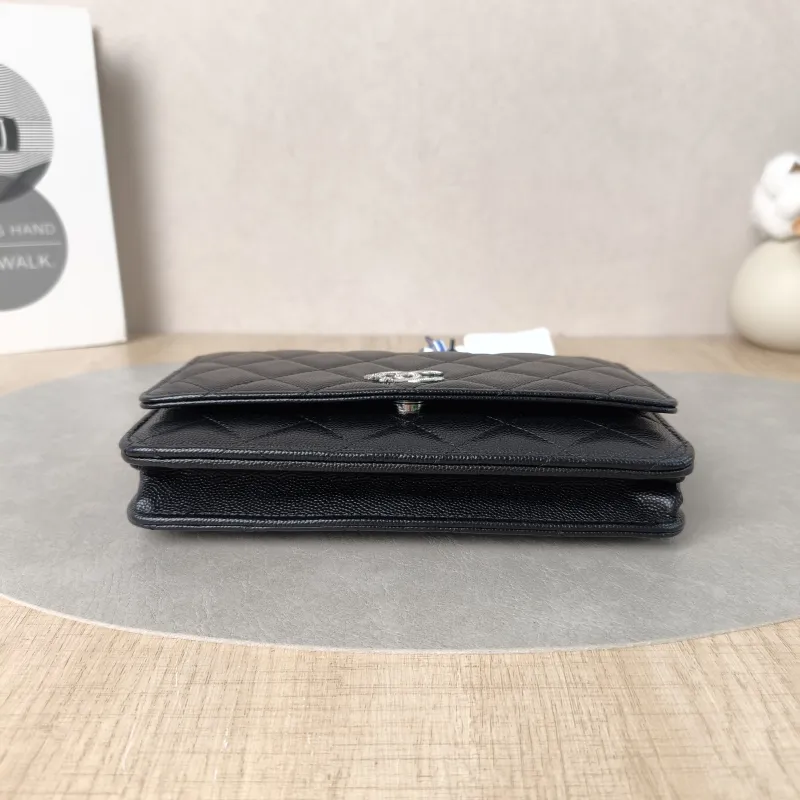 Chanel Crossbody Bag CF WOCWOC Bag Black Calfskin One Size19.2 × 3.5 × 12.3 cm — cover view 3 of 6