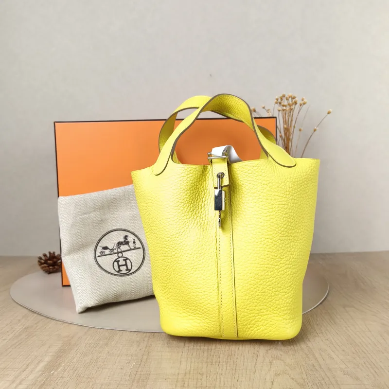 Hermès Top Handle Bag Picotin Lock 18 189N Taurillon Clemence TC Calfskin Small18 × 13 × 18 cm — cover view 3 of 6