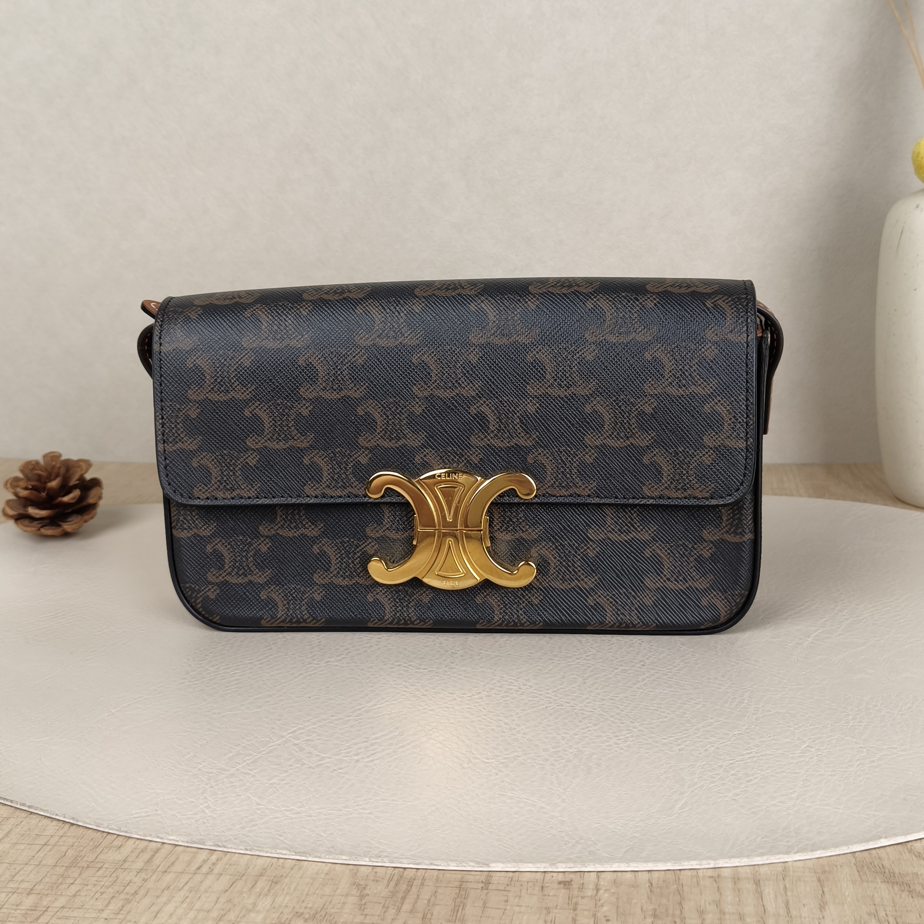 CELINE Shoulder Bag CLAUDE Shoulder Strap Edition Monogram PVC Medium20.5 × 4 × 11.5 cm