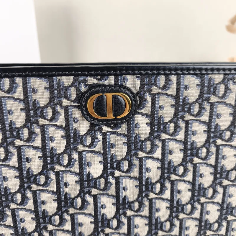 DIOR Clutch 30 Montaigne Dea Clutch Blue Canvas One Size 26 × 7 × 20 cm — detail view 9 of 11