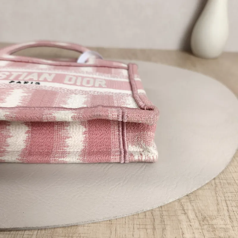 DIOR Top Handle Bag Book Tote Pink Canvasmini22.5 × 6 × 15 cm — cover view 10 of 11