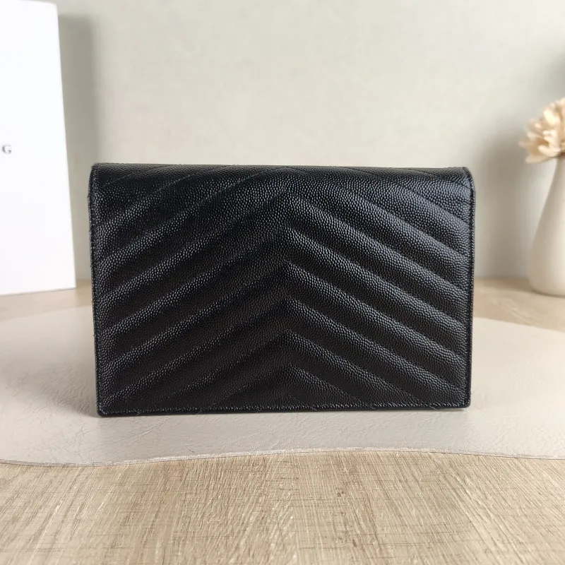 SAINT LAURENT Crossbody Bag CASSANDRE ENVELOPE Black Calfskin One Size 19 × 3.5 × 12.5 cm — cover view 3 of 5