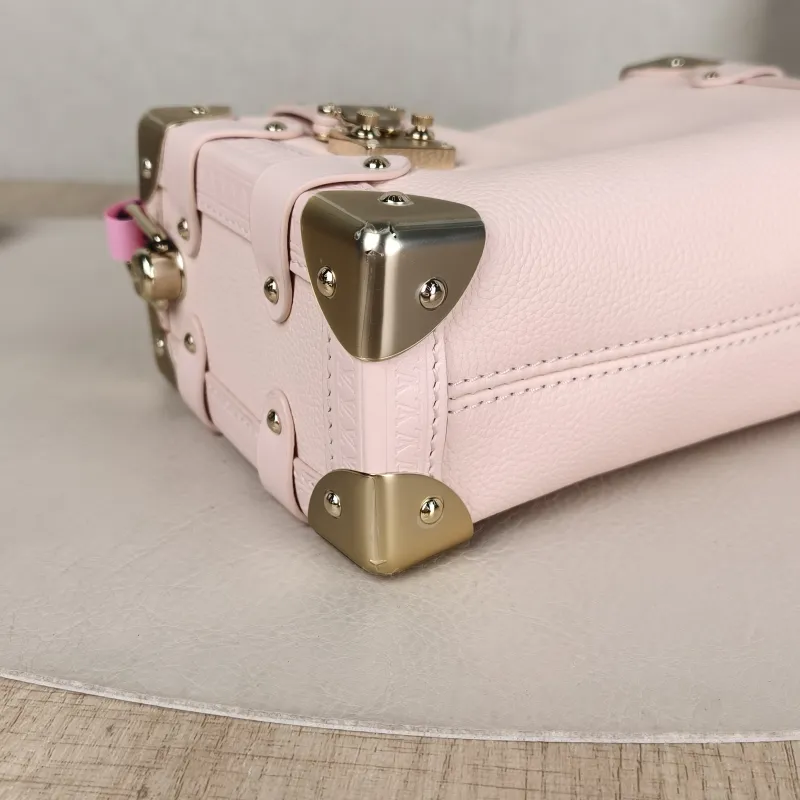 Louis Vuitton Crossbody Bag Side Trunk Box Pink Calfskin Small 18 × 8 × 12.5 cm — detail view 7 of 11