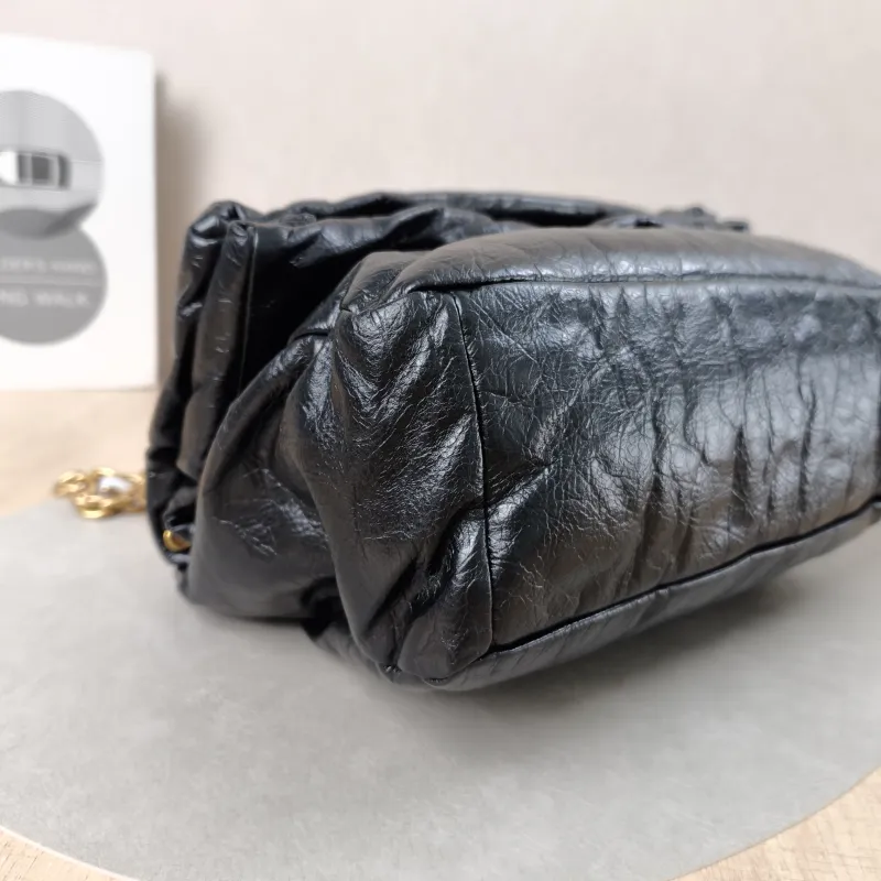 BALENCIAGA Shoulder Bag MONACO Chain Bag Black Calfskin Small28 × 10 × 18 cm — detail view 4 of 13