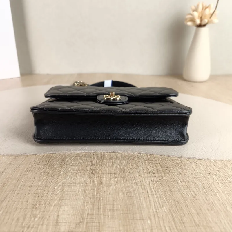 Chanel Backpack 25k Backpack Black Lambskin One Size 18.2 × 5 × 14 cm — cover view 2 of 6