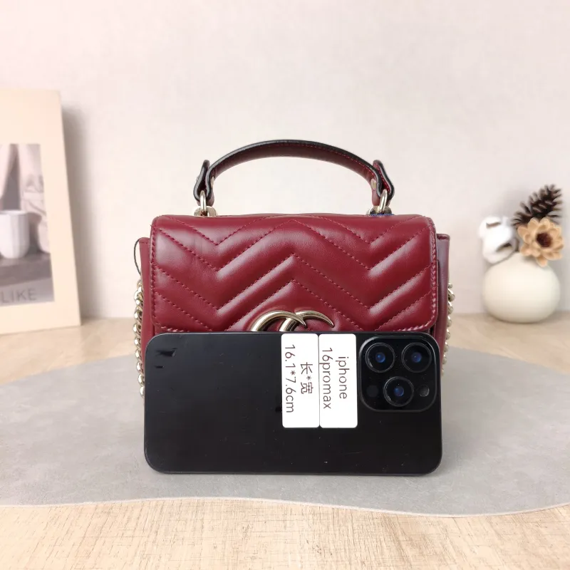 GUCCI Crossbody Bag GG Marmont Marmont Edition Calfskin Mini 17 × 6 × 13 cm — cover view 2 of 6