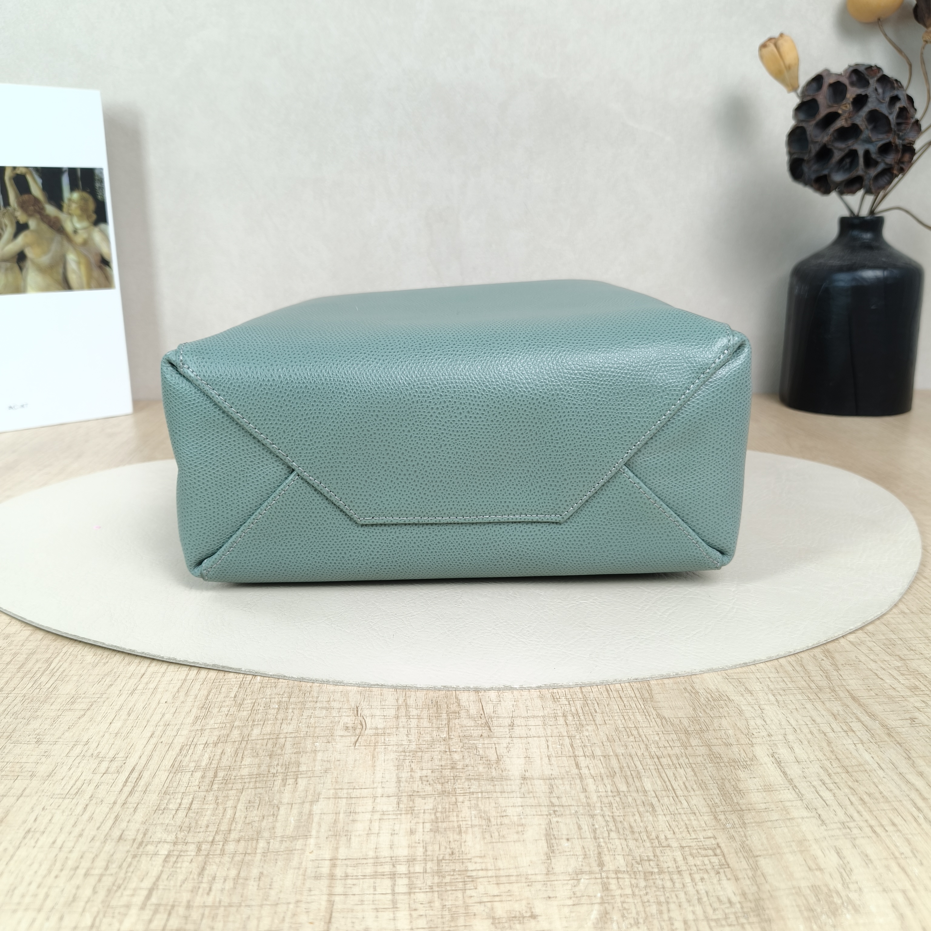 CELINE Shoulder Bag Tote Bag Green Calfskin One Size24 × 10 × 28 cm — cover view 3 of 5