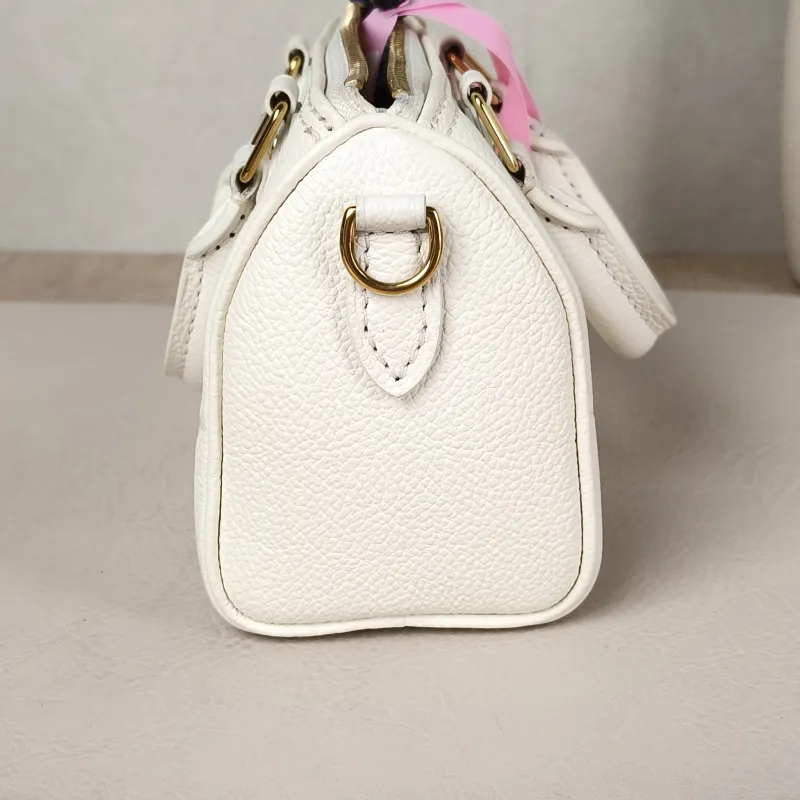 Louis Vuitton Crossbody Bag Speedy Nano White · Green Empreinte Embossed Calfskin nano 16 × 7.5 × 10 cm — detail view 4 of 10