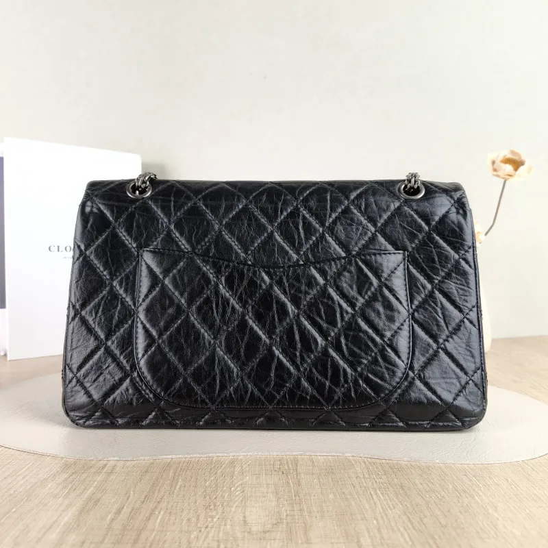 Chanel Shoulder Bag 2.55 Black Calfskin Large 31.5 × 10 × 20 cm 13 — cover view 5 of 5