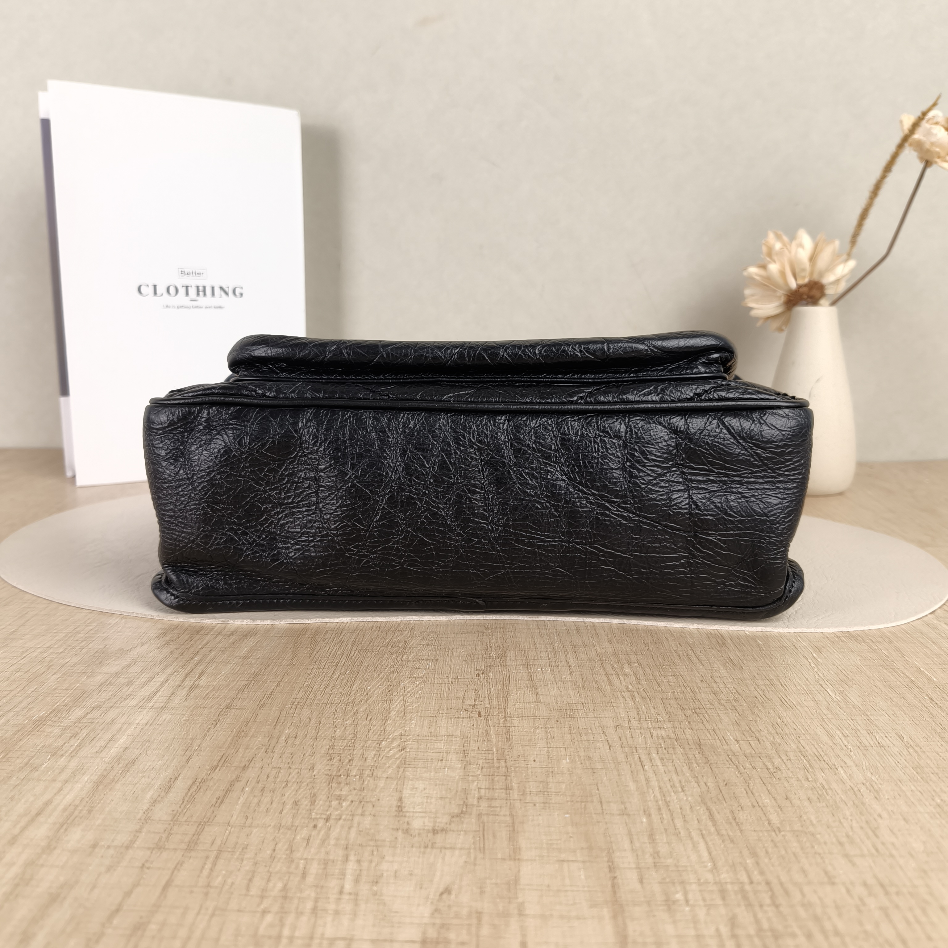 SAINT LAURENT Crossbody Bag Niki Black Waxed Leather Calfskin Medium28 × 8.5 × 20 cm — cover view 5 of 5