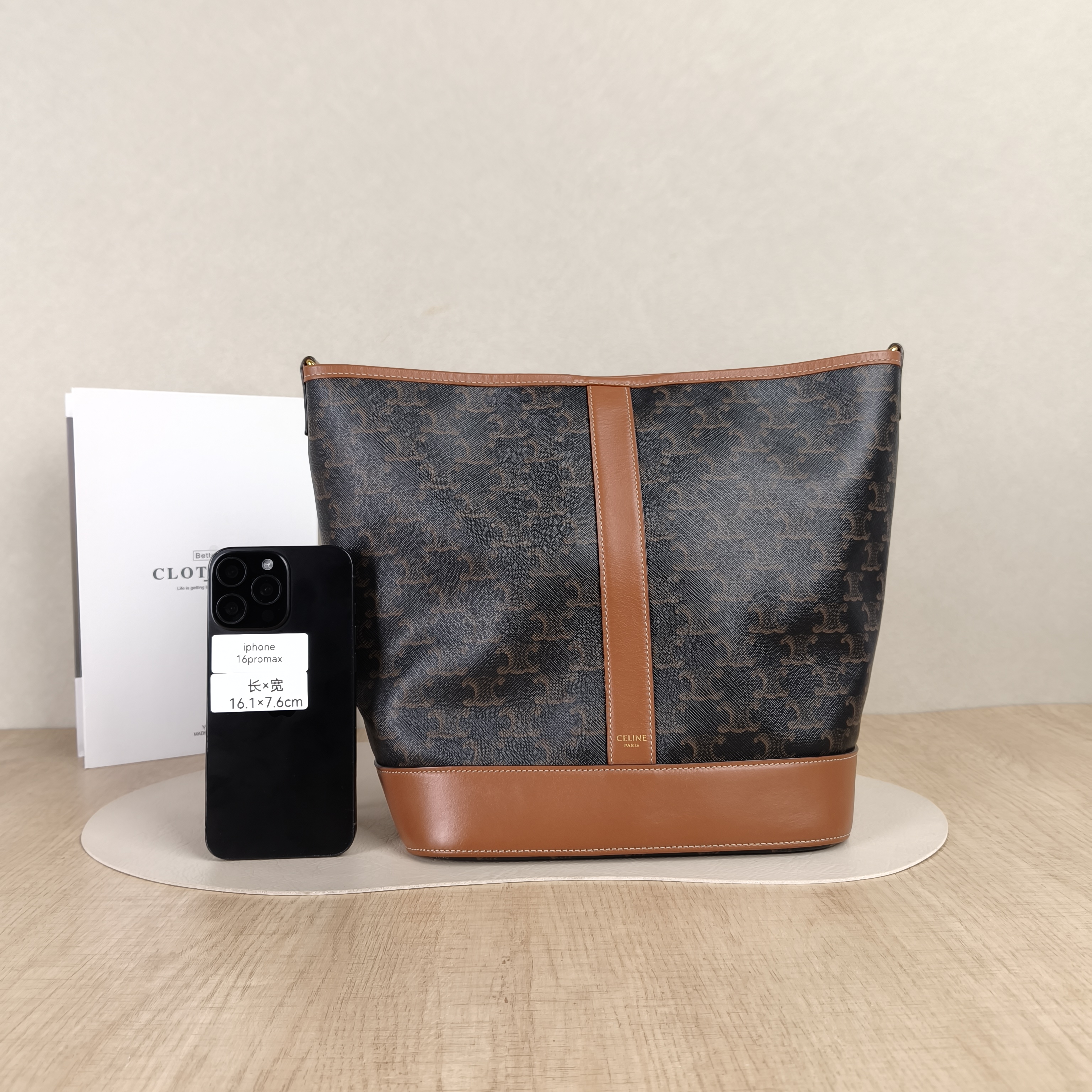 CELINE Crossbody Bag Triomphe Bucket Bag Medium — cover view 2 of 5