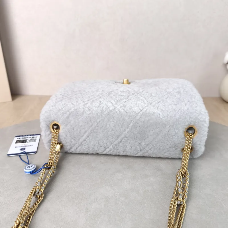 Chanel Crossbody Bag CF Shoulder Crossbody Bag Grey One Size 22 × 8 × 14 cm — detail view 7 of 12