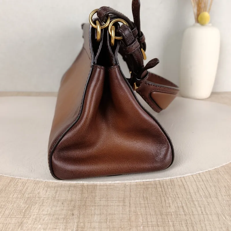 PRADA Shoulder Bag Shoulder Bag Brown Calfskin One Size 32 × 12 × 15 cm — detail view 6 of 12