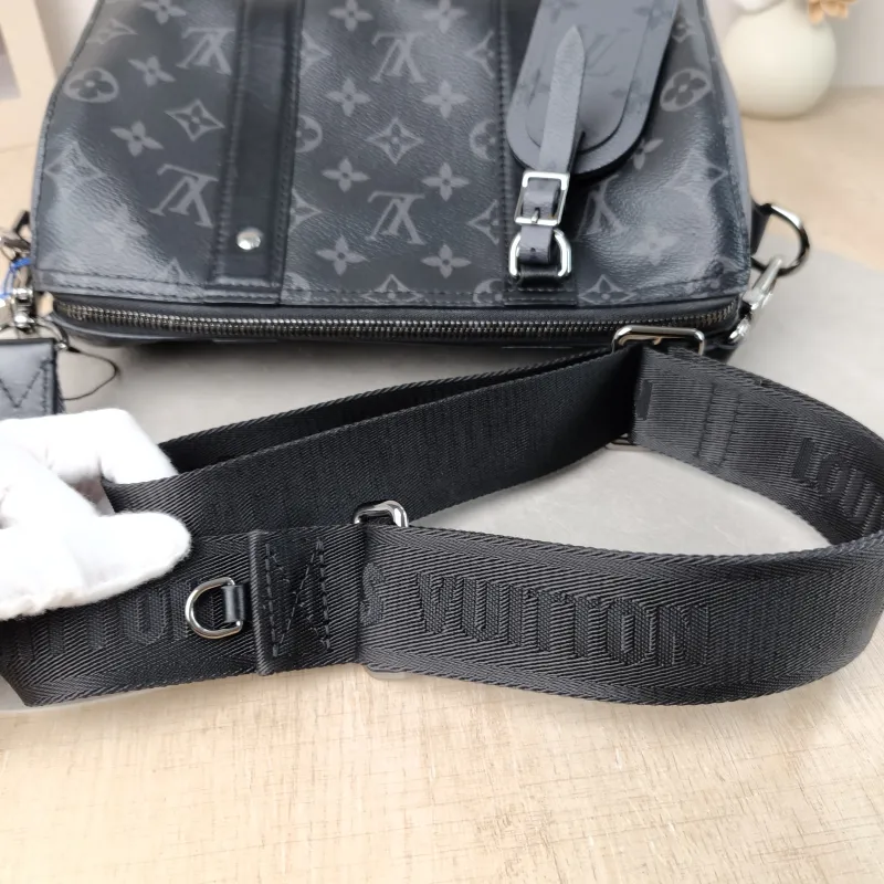 Louis Vuitton Crossbody Bag City Keepall Black PVC Medium 27 × 13 × 17 cm — detail view 9 of 12