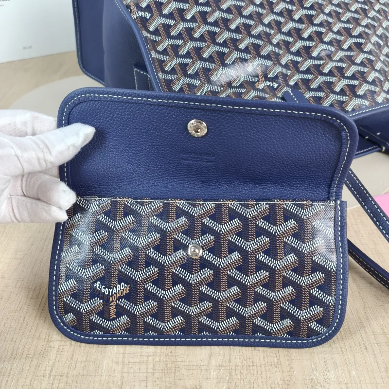GOYARD Top Handle Bag hardy y tote Blue PVC Small 40 × 17 × 31 cm — detail view 8 of 15