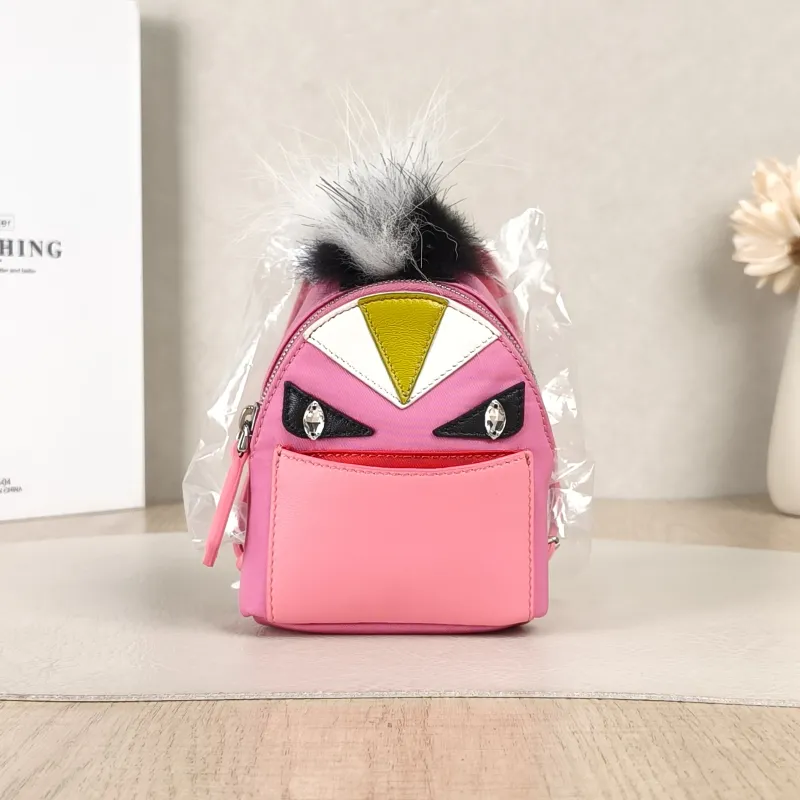 FENDI Charm Charm Pink Nylon One Size