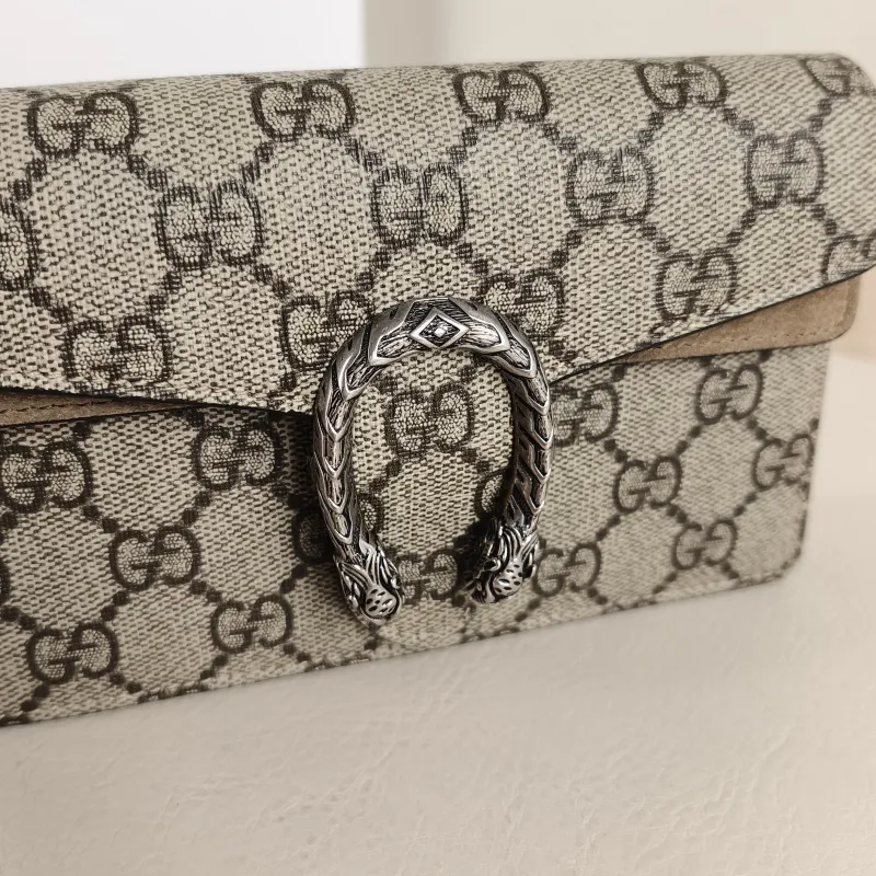 GUCCI Crossbody Bag Dionysus Monogram PVC Mini 16.5 × 4.5 × 10 cm — detail view 10 of 11