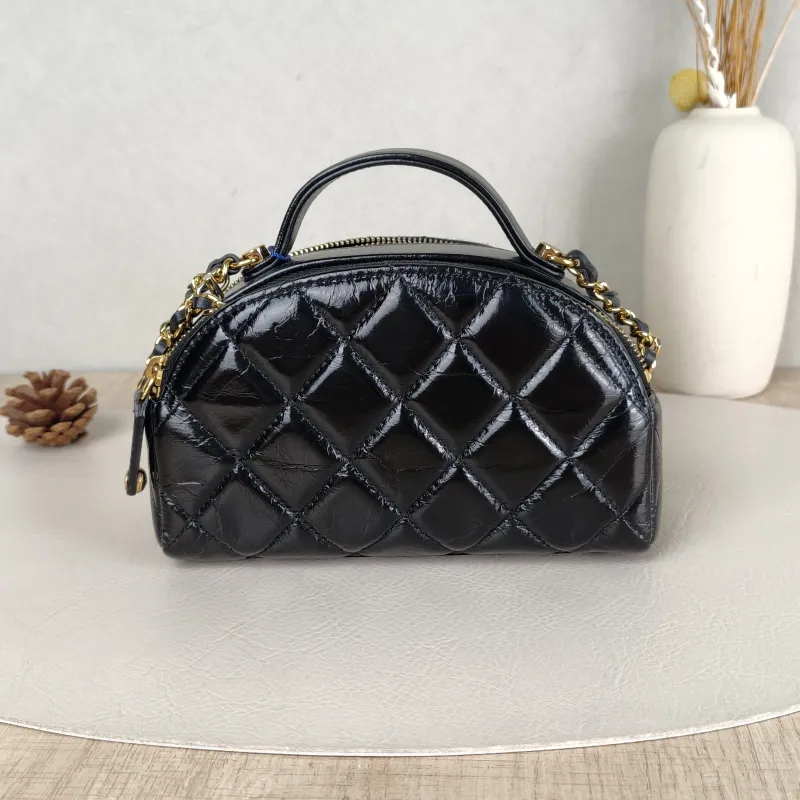 Chanel Crossbody Bag Crossbody Bag Black Waxed Leather One Size 17 × 7 × 10.5 cm — cover view 3 of 5