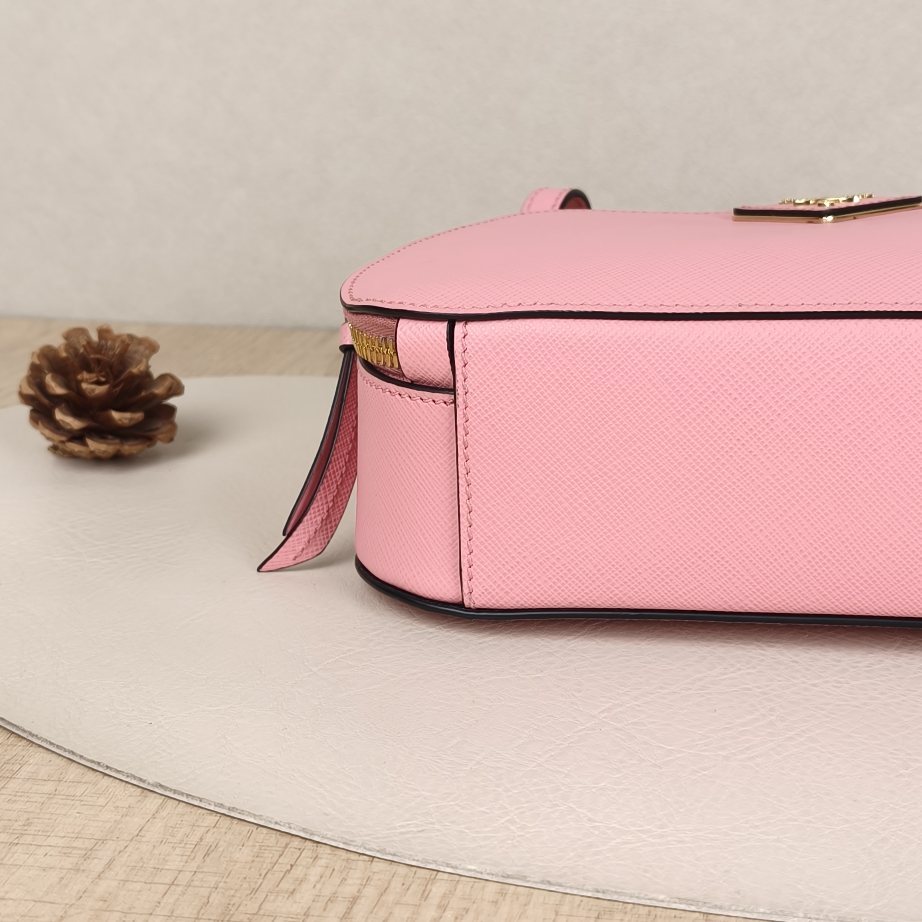 PRADA Crossbody Bag Crossbody Bag Clutch Pink Calfskin 21 × 6 × 14 cm — cover view 9 of 9