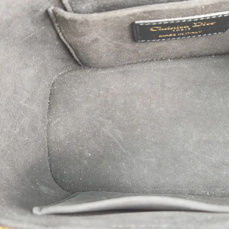 DIOR Top Handle Bag Travel Vanity Cosmetic Bag Black Lambskin18.5 × 10.5 × 13.5 cm — detail view 8 of 12