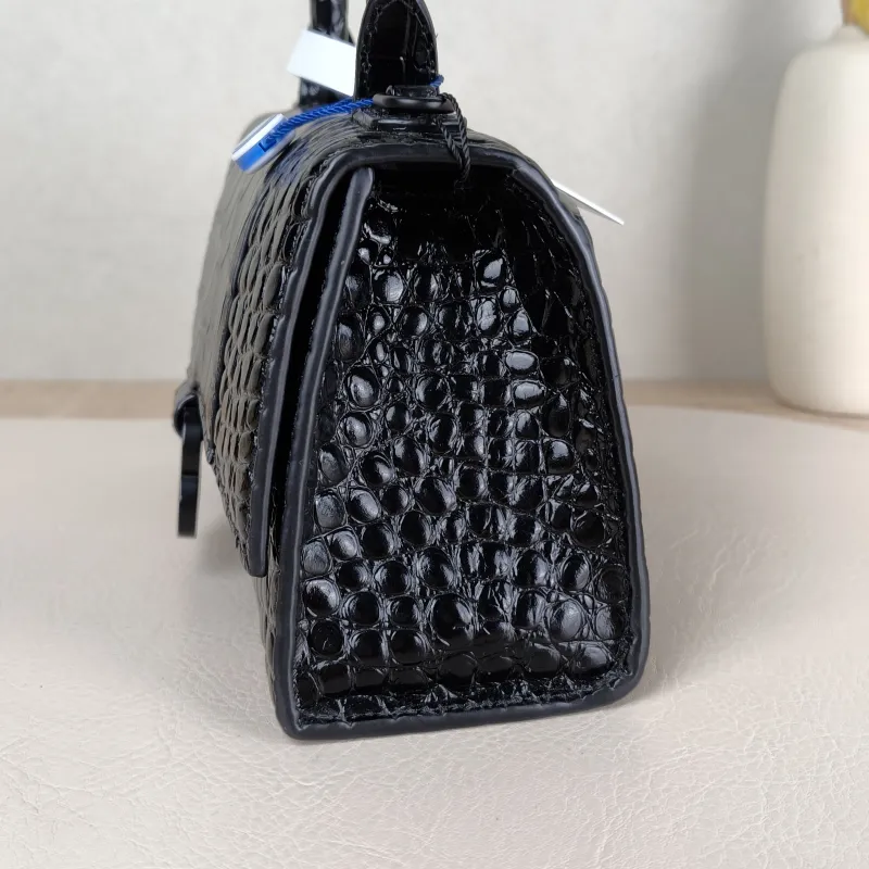 BALENCIAGA Crossbody Bag Hourglass Hourglass Bagsoblack Black Calfskin Mini 19 × 5 × 12 cm — detail view 8 of 12