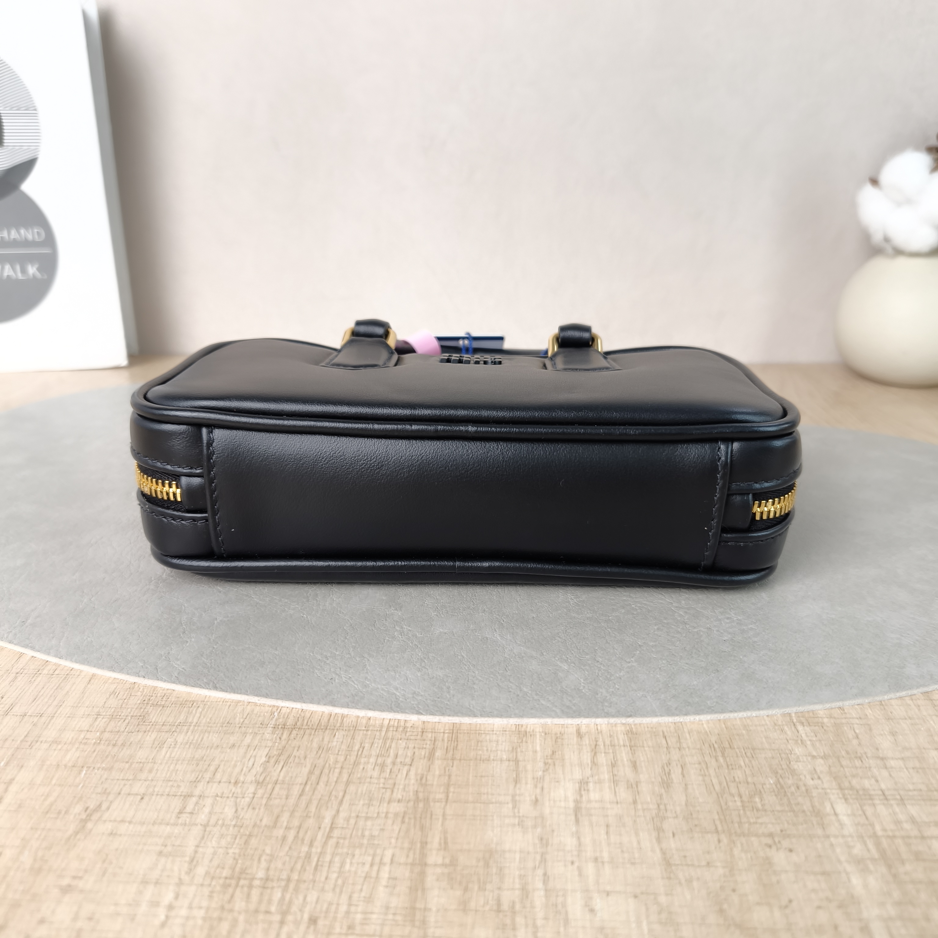 Miumiu Top Handle Bag Arcadie Collection Bowling Bag Black CC alfskinmini19 × 5 × 10 cm — cover view 5 of 5