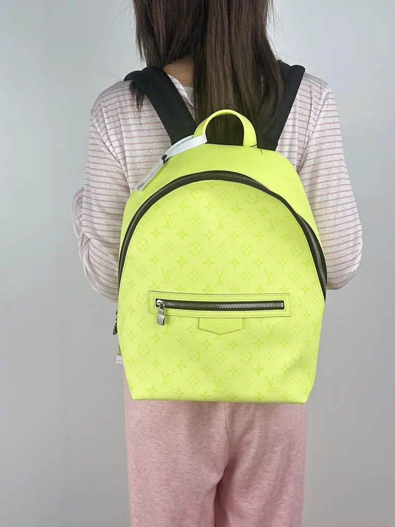 Louis Vuitton Backpack Discovery Slim Backpack Green PVC · Calfskin One Size28 × 13 × 38 cm — on-model view 3 of 3