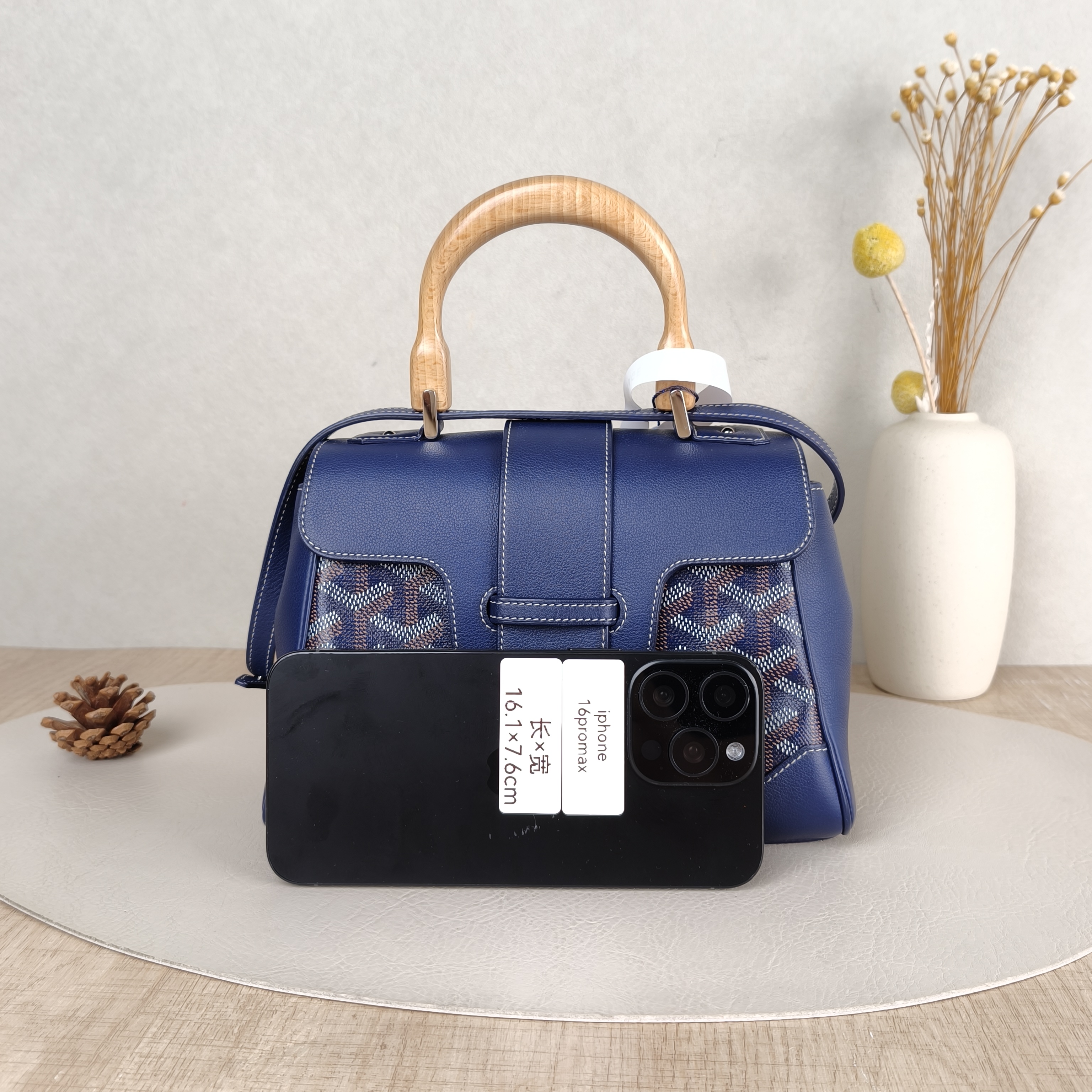 GOYARD Crossbody Bag Saïgon Blue PV Cmini20 × 7.5 × 15 cm — cover view 4 of 5