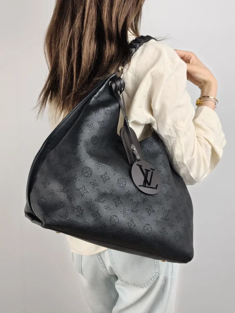 Louis Vuitton Shoulder Bag Carmel Hobo Shoulder Bag Black Calfskin One Size 35 × 17 × 40 cm — on-model view 2 of 2