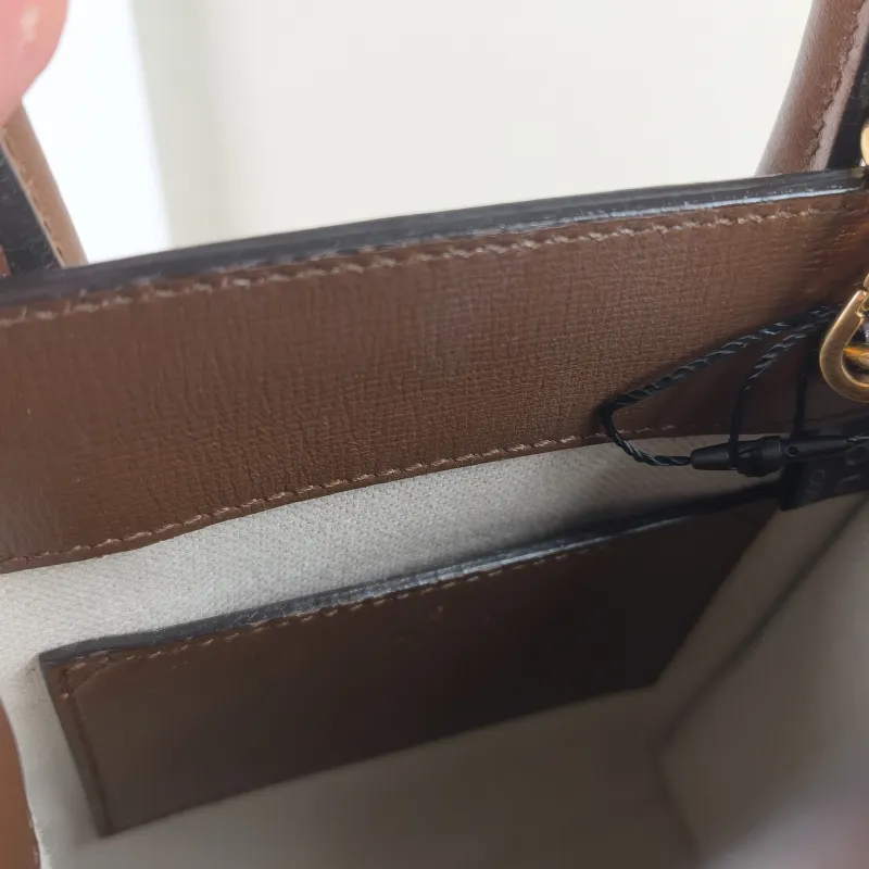 GUCCI Crossbody Bag GG Retro Collection Tote Bag Brown PVC Mini 16 × 7 × 20 cm — detail view 1 of 10