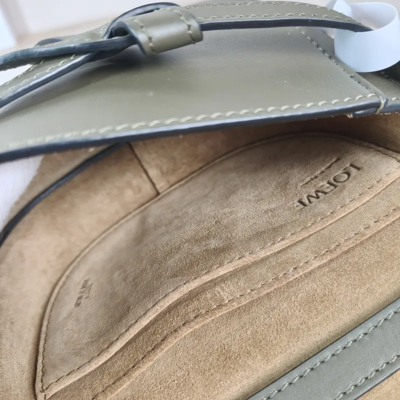 LOEWE Crossbody Bag Gate Dual Green Calfskin Mini 21 × 9.5 × 12.5 cm — detail view 3 of 12