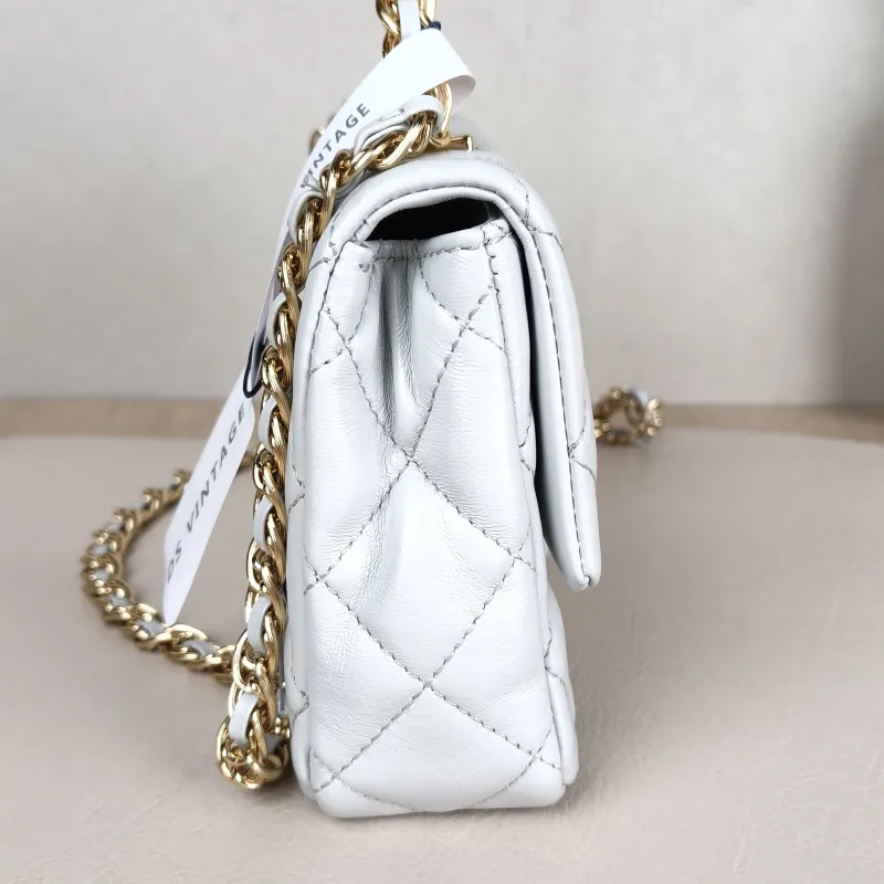 Chanel Crossbody Bag Woven Blue Lambskin One Size 20 × 5 × 13 cm — detail view 1 of 14