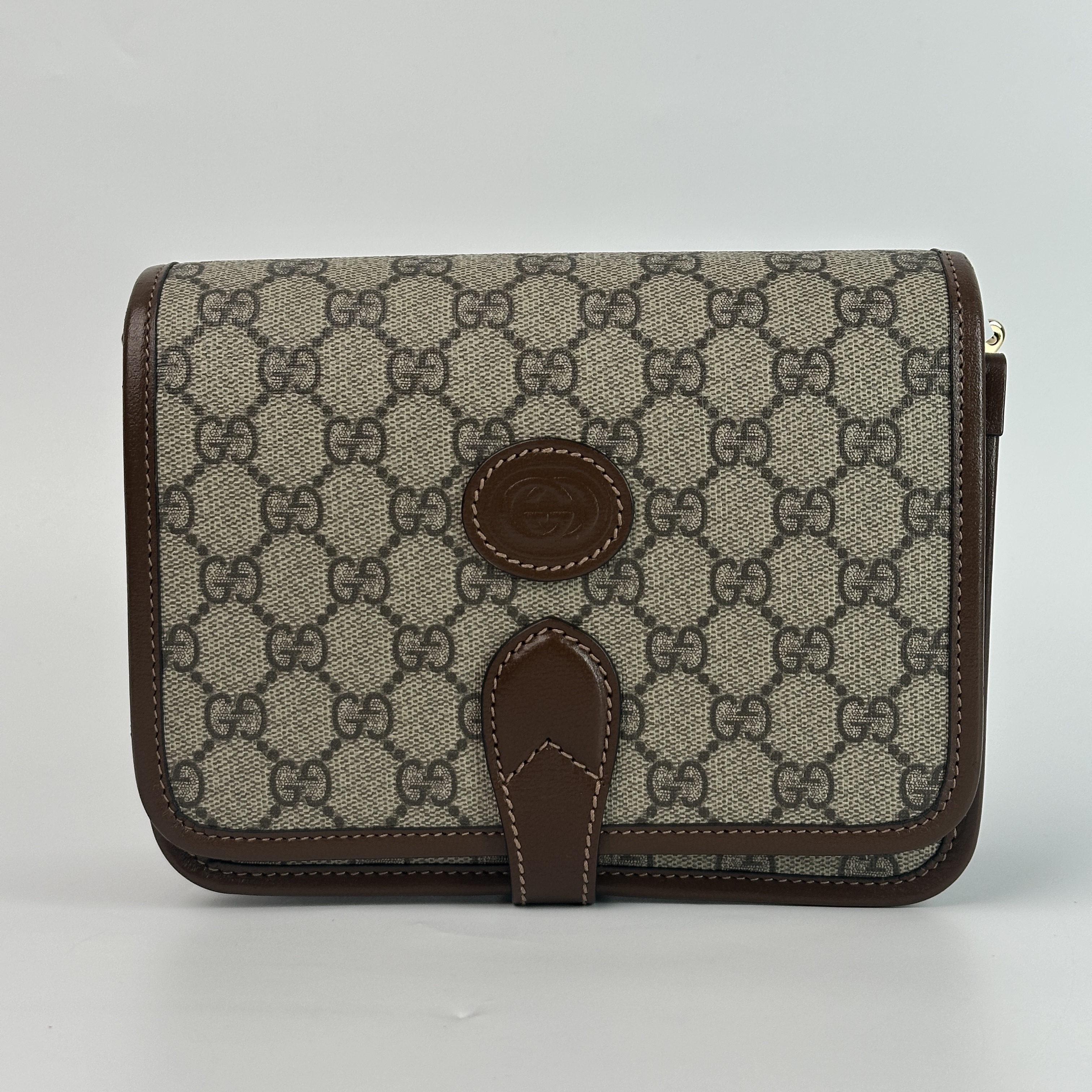 GUCCI Shoulder Bag Brown Brown Beige MM Medium — cover view 2 of 16