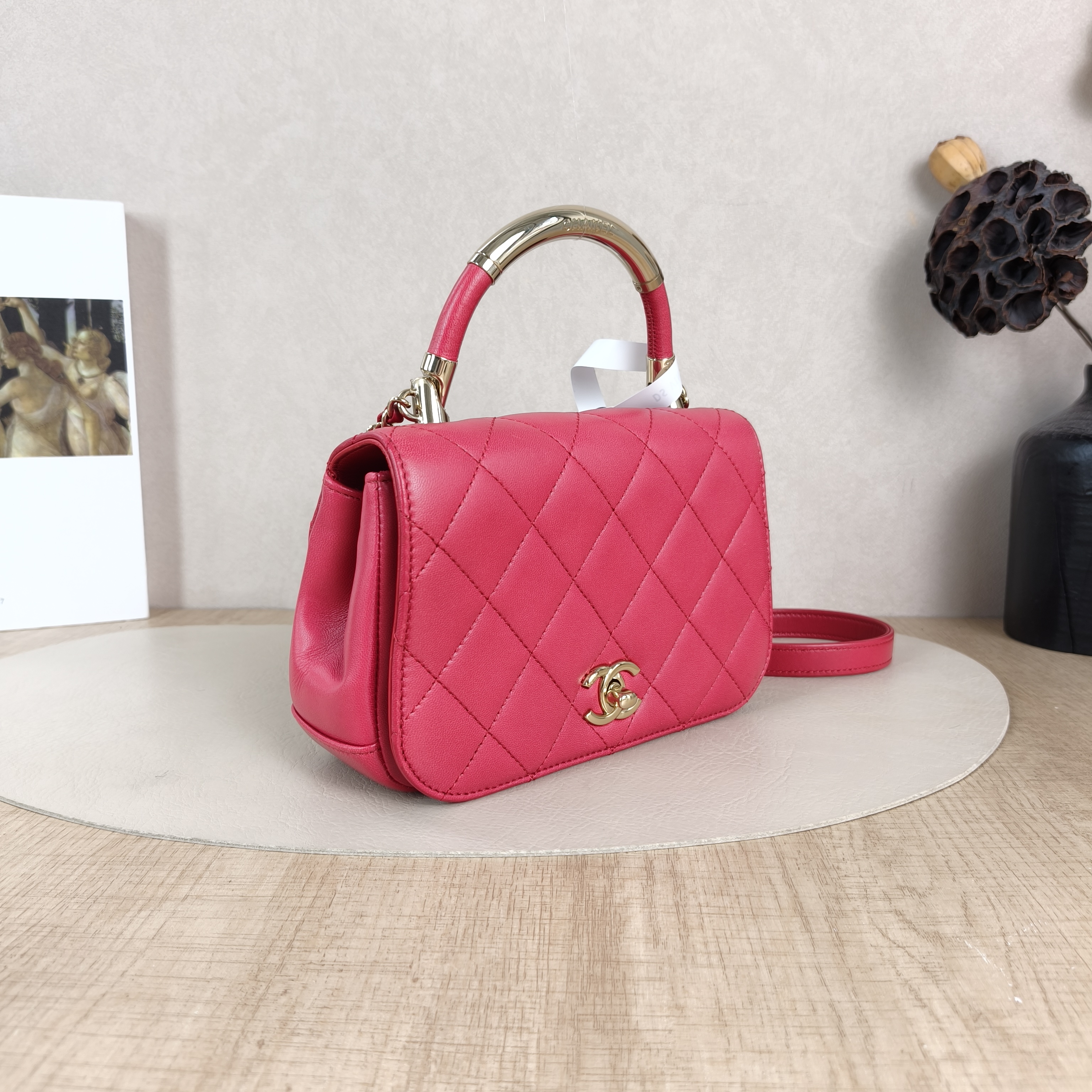 Chanel Crossbody Bag Crossbody Bag Red Lambskin One Size19 × 6 × 13 cm — cover view 6 of 6