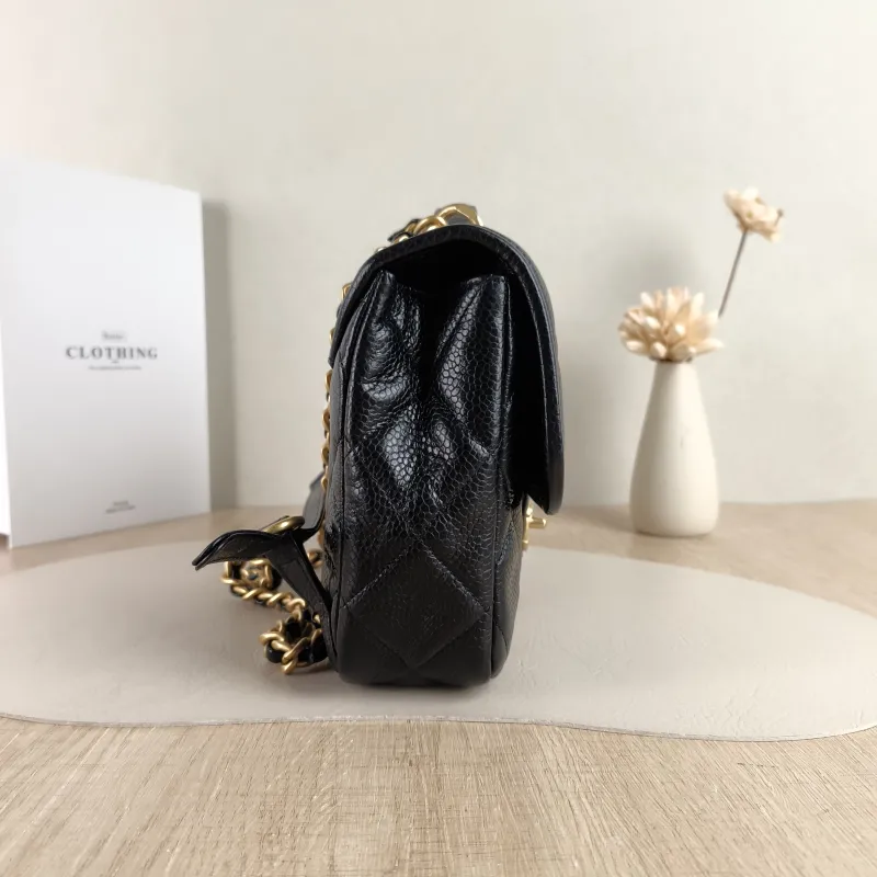 Chanel Backpack Backpack Black Grained Calfskin 24 × 6 × 17 cm — detail view 12 of 12