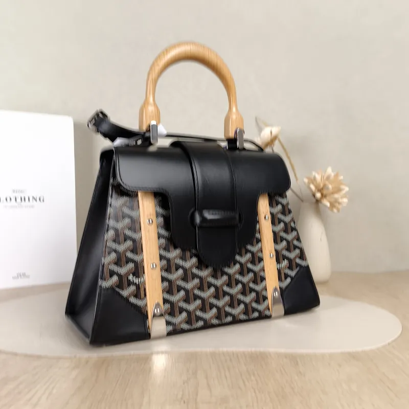 GOYARD Crossbody Bag Saïgon Black PVC Small28 × 12 × 20 cm — cover view 3 of 5
