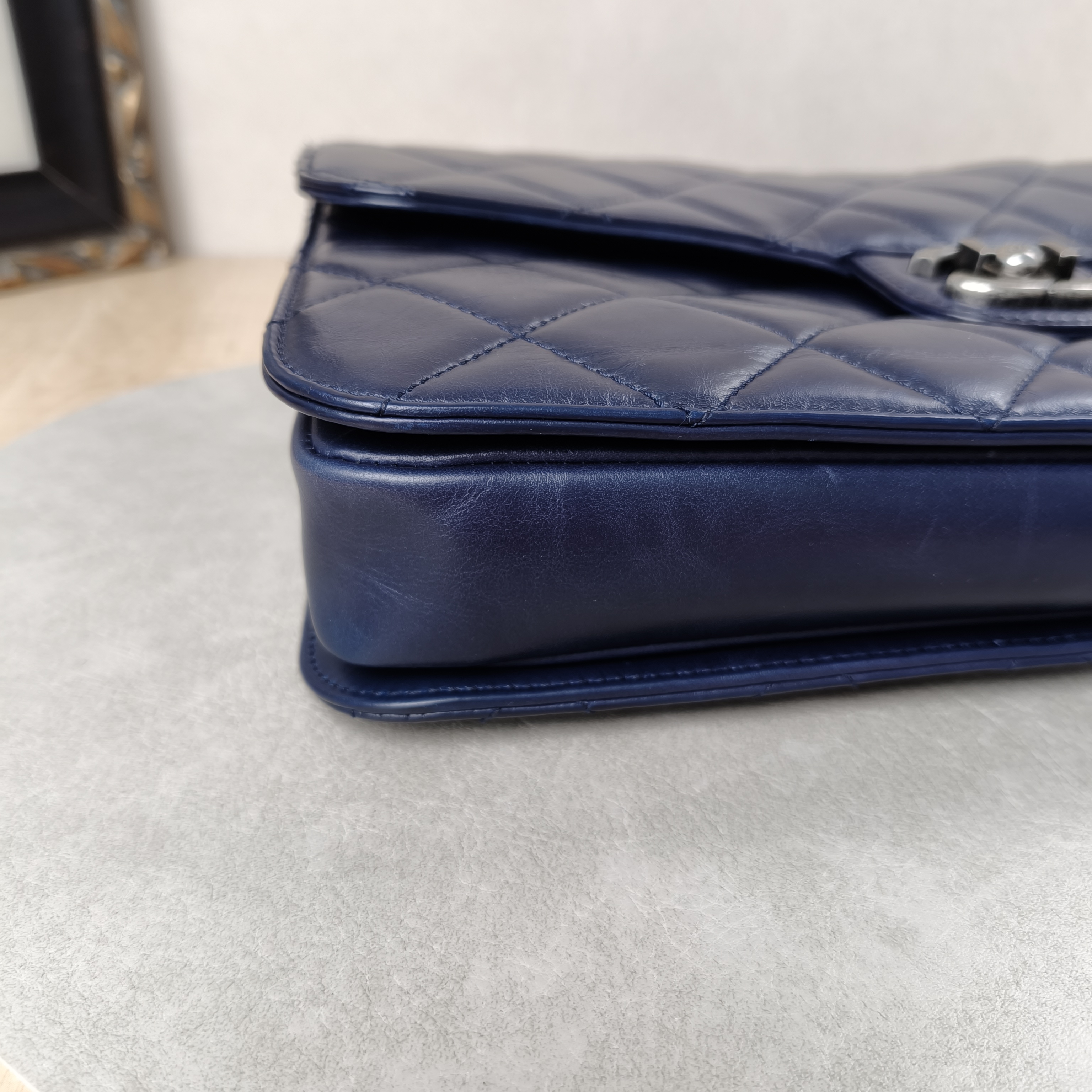 Chanel Crossbody Bagcf Collection Crossbody Bag Blue Calfskin Large30.5 × 5 × 20 cm — cover view 5 of 11