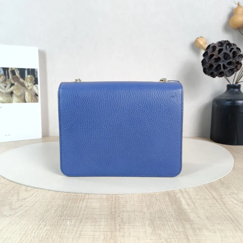 GUCCI Crossbody Bag g Collection Blue Calfskin Small20 × 9 × 16 cm — cover view 6 of 6
