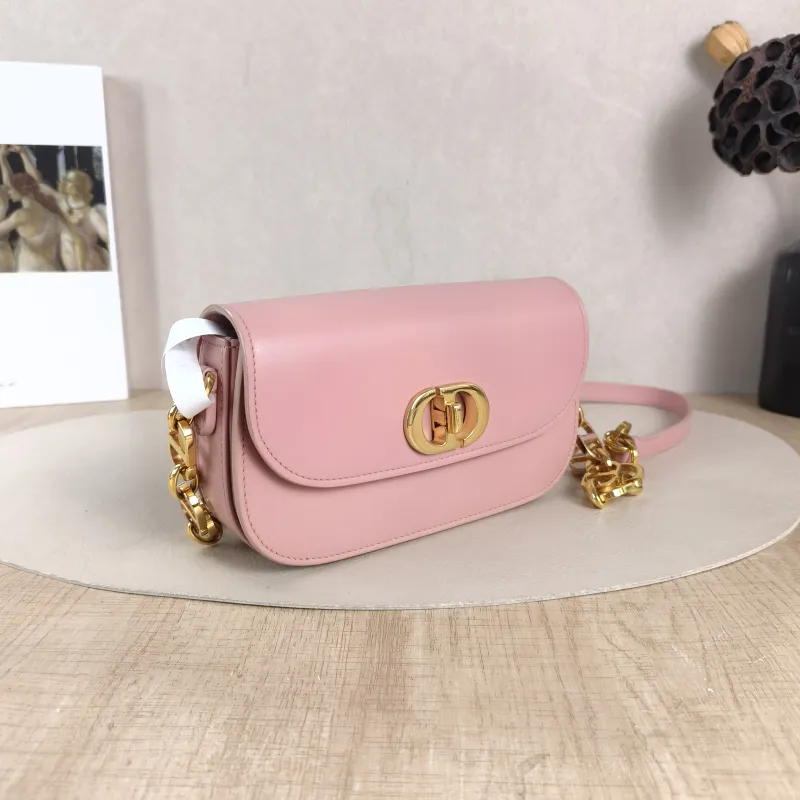 DIOR Crossbody Bag 30Montaigne 30 Avenue Pink Calfskin One Size 18 × 4.5 × 10 cm — cover view 2 of 5