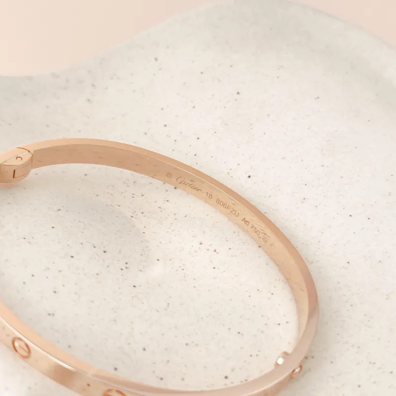 CARTIER Bangle Love Collection Bangle Rose Gold 18KR ose Gold Medium Edition 18 — cover view 6 of 10