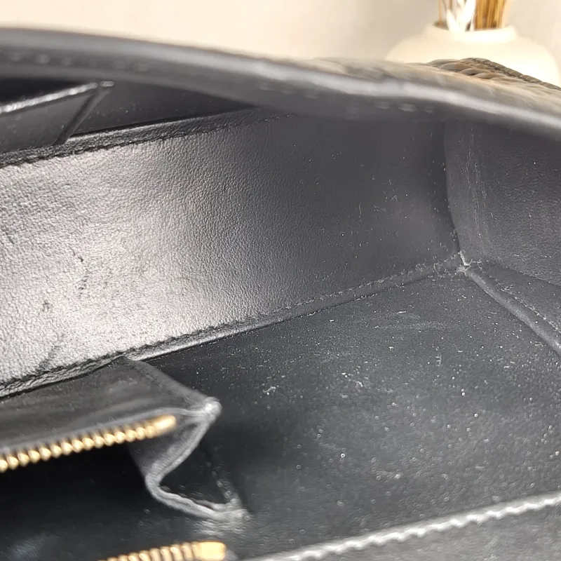 BALENCIAGA Shoulder Bag Hourglass Strech Hourglass Bag Black Calfskin One Size 35 × 6.5 × 16 cm — detail view 7 of 11