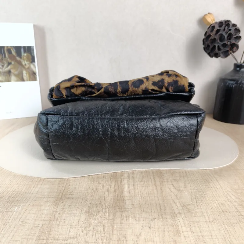 BALENCIAGA Shoulder Bag MONACO PLUS Black Calfskin Small 28 × 9 × 19 cm — cover view 3 of 6