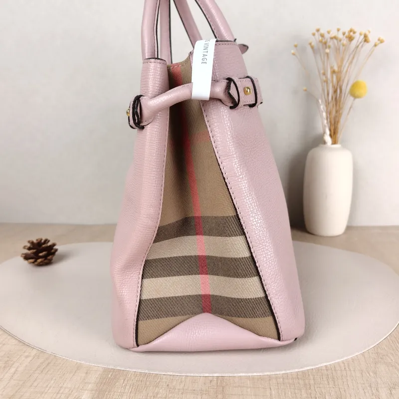 BURBERRY Crossbody Bag banner Top Handle Bag Pink Calfskin One Size 35 × 15 × 24 cm — detail view 5 of 12